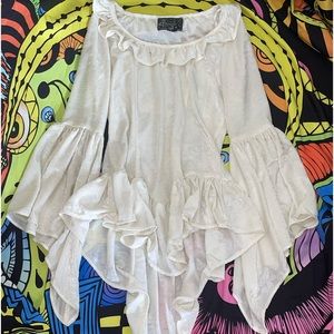 GOTHIC Vintage velvet eternal love lestate vampire top Angel bell sleeves